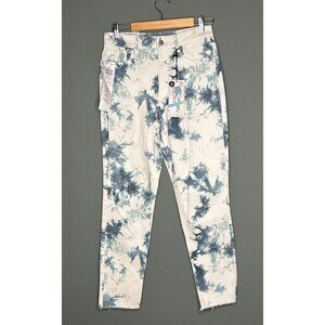 Tinseltown Must Have Curvy Mom Junior Denim Jeans Cloud Tie Dye NWT